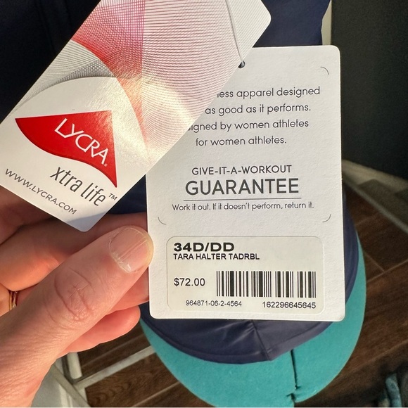 Athleta Tara Halter Tankini NWT 34D/DD Navy - Picture 8 of 14